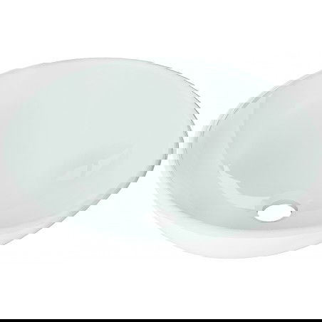 Mexen Mira chiuvetă de sticlă de suprafață 42 x 42 cm, albă - 24124230