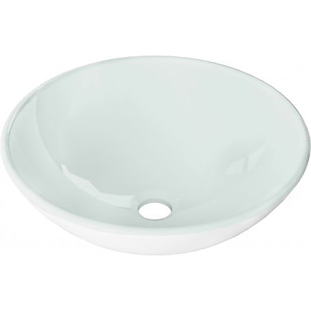 Mexen Mira chiuvetă de sticlă pe blat 42 x 42 cm, albă - 24124230