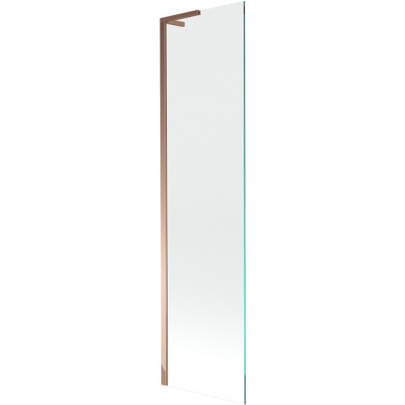 Mexen Next L fürdőkád paraván, 1-szárnyú, 50 x 150 cm, átlátszó, rózsaarany - 895-050-000-03-00-60