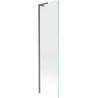 Mexen Next L kádparaván, egyszárnyú, 50 x 150 cm, átlátszó, fegyver szürke, kefével - 895-050-000-03-00-66