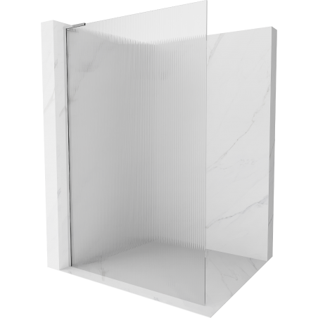 Mexen Kioto L perete duș Walk-in 80 x 200 cm, transparent, crom - 800-080-103-01-09
