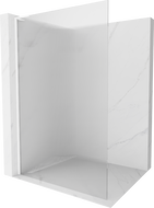 Mexen Kioto L perete duș Walk-in 100 x 200 cm, transparent, alb - 800-100-103-20-09