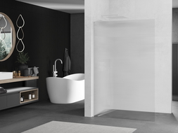 Mexen Kioto L perete duș Walk-in 100 x 200 cm, transparent, alb - 800-100-103-20-09