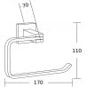 Mexen Vane WC-papírtartó, arany - 7020933-50
