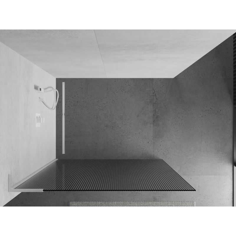 Mexen Kioto L zuhanyfal Walk-in 120 x 200 cm, csíkozott, fehér - 800-120-103-20-09