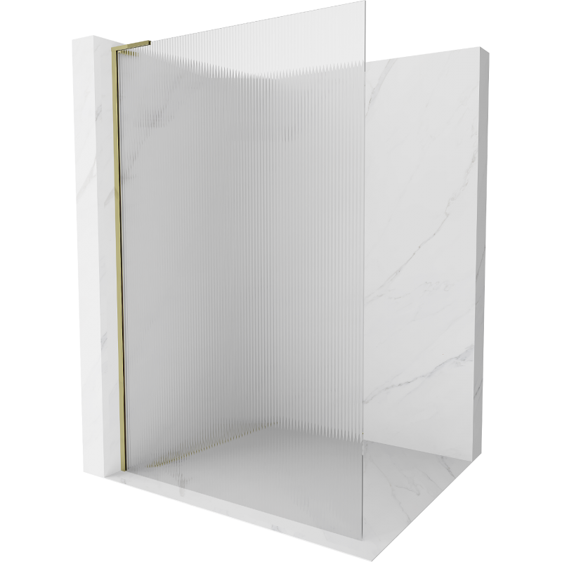 Mexen Kioto L walk-in zuhanyfal 70 x 200 cm, csíkos, arany - 800-070-103-50-09