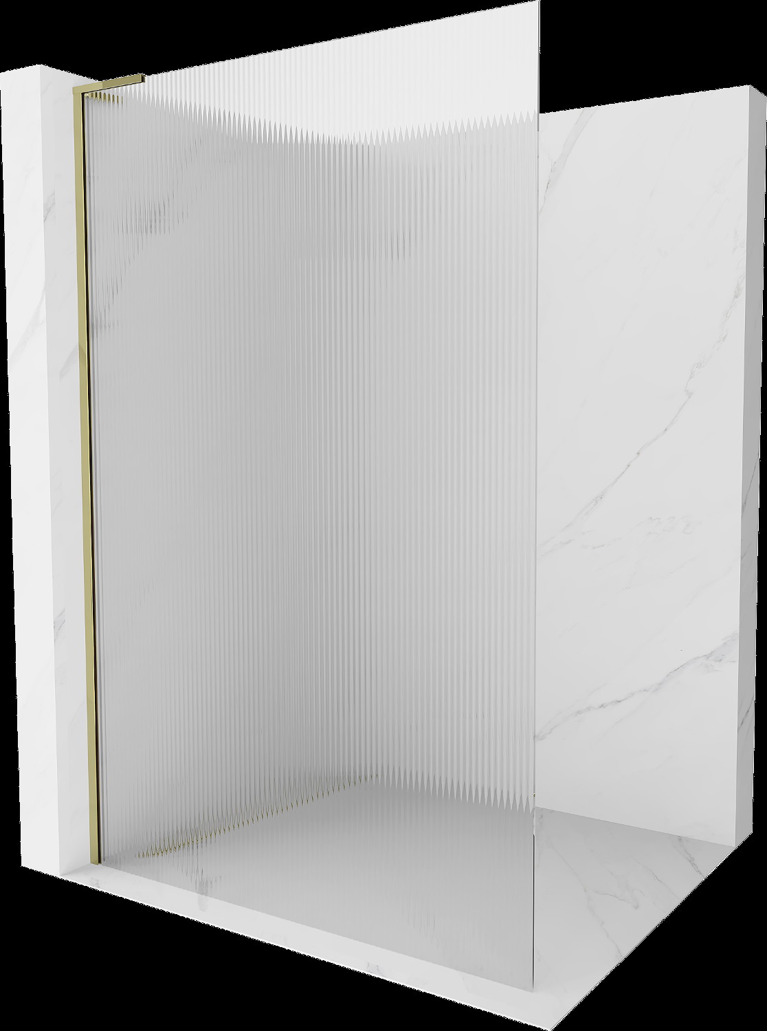 Mexen Kioto L panoul de duş Walk-in 100 x 200 cm, transparent, auriu - 800-100-103-50-09