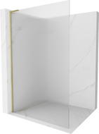 Mexen Kioto L perete duș Walk-in 100 x 200 cm, striat, aur scos - 800-100-103-55-09