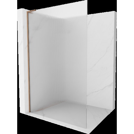 Mexen Kioto L perete de duș Walk-in 80 x 200 cm, transparent, aur roz - 800-080-103-60-09