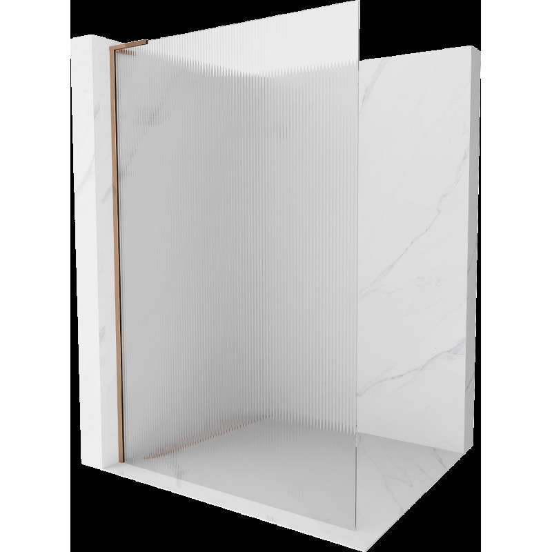 Mexen Kioto L paravan de duș Walk-in 90 x 200 cm, transparent, aur roz - 800-090-103-60-09