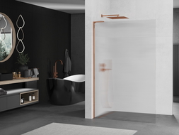 Mexen Kioto L zuhanyfal Walk-in 110 x 200 cm, áttetsző, rózsaarany - 800-110-103-60-09