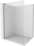 Mexen Kioto L zuhanyfal Walk-in 70 x 200 cm, csíkos, kefélt réz - 800-070-103-65-09