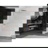 Mexen Kioto L zuhanyfal Walk-in 100 x 200 cm, csíkok, matt réz - 800-100-103-65-09