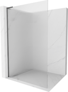 Mexen Kioto L zuhanyfal Walk-in 120 x 200 cm, csíkos, gun metal - 800-120-103-95-09