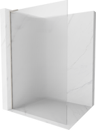 Mexen Kioto L zuhanyfal Walk-in 100 x 200 cm, átlátszó, kefélt nikkel - 800-100-103-97-09