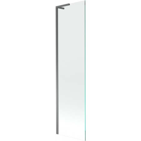 Mexen Next L fürdőkádparaván 1-szárnyú 50 x 150 cm, átlátszó, gun metal - 895-050-000-03-00-95