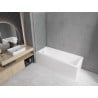 Mexen Cubik cadă dreptunghiulară 170 x 70 cm cu panouri si paravan cu 1 aripă 80 cm, transparent, Crom - 550317070X9008010100