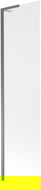 Paravan cadă Mexen Next L 1-foaie 50 x 150 cm, mat, metal gri - 895-050-000-03-30-95