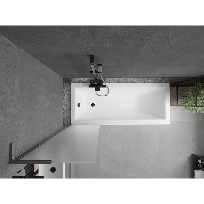 Mexen Next L fürdőkád paraván 1-szárnyú 50 x 150 cm, matt, gun metal - 895-050-000-03-30-95