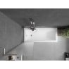 Mexen Next L paravan de cadă 1-canat 50 x 150 cm, mat, nichel periat - 895-050-000-03-30-97