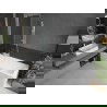 Mexen Next L paravan de cadă 1-canat 50 x 150 cm, grafit, alb - 895-050-000-03-40-20