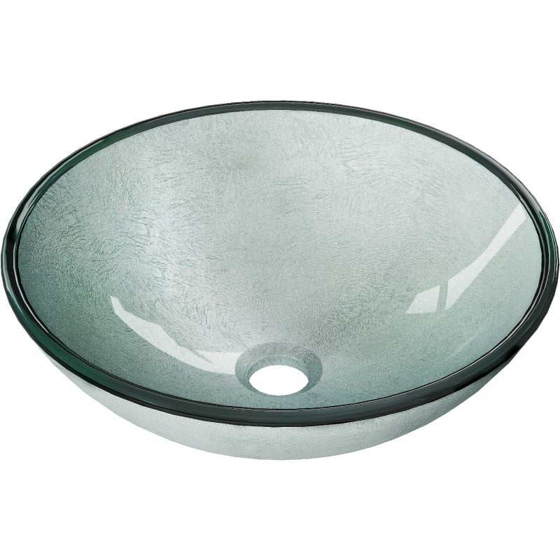 Mexen Mira chiuvetă de sticlă pe blat 42 x 42 cm, argintie - 24124211