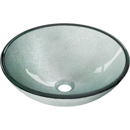 Mexen Mira chiuvetă de sticlă pe blat 42 x 42 cm, argintie - 24124211