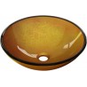 Mexen Mira lavoar de sticlă pe blat 42 x 42 cm, auriu - 24124250