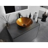 Mexen Mira lavoar de sticlă pe blat 42 x 42 cm, auriu - 24124250