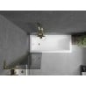 Mexen Next L paravan pentru cadă cu 1 canat 50 x 150 cm, grafit, auriu - 895-050-000-03-40-50