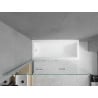 Mexen Cubik cadă dreptunghiulară 170 x 70 cm cu panouri si paravan cu 3 aripi 120 cm, transparent, Crom - 550317070X9012030100