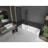 Mexen Next L paravan de cadă 1-canată 50 x 150 cm, grafit, negru - 895-050-000-03-40-70