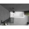 Mexen Next L paravan de cadă 1-canată 50 x 150 cm, grafit, negru - 895-050-000-03-40-70