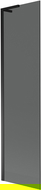 Mexen Next L paravan de cadă 1-canată 50 x 150 cm, grafit, negru - 895-050-000-03-40-70