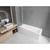 Mexen Cubik cadă dreptunghiulară 170 x 70 cm cu panouri si paravan cu 3 aripi 120 cm, transparent, Crom - 550317070X9012030100