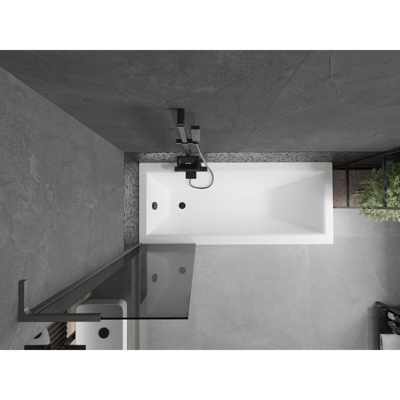 Mexen Next L paravan de cadă 1-canat 50 x 150 cm, grafit, gun metal - 895-050-000-03-40-95