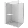 Mexen Kioto+ panou de duș cu suport Walk-in 80 x 200 cm, transparent, alb - 800-080-121-20-00