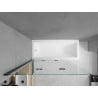 Mexen Cubik cadă dreptunghiulară 170 x 70 cm cu carcasă și paravan cu 3 panouri de 120 cm, transparent, negru - 550317070X90120?