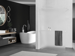 Mexen Kioto+ perete de duș cu raft Walk-in 70 x 200 cm, mat, alb - 800-070-121-20-30