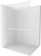 Mexen Kioto+ panou de duș cu suport Walk-in 100 x 200 cm, mat, alb - 800-100-121-20-30