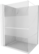Mexen Kioto+ perete duș cu raft Walk-in 90 x 200 cm, transparent/frosted, alb - 800-090-121-20-35