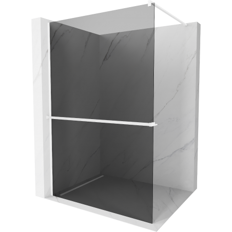 Mexen Kioto+ zuhanyfal polccal Walk-in 80 x 200 cm, grafit, fehér - 800-080-121-20-40