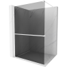 Mexen Kioto+ zuhanyfal polccal Walk-in 130 x 200 cm, grafit, fehér - 800-130-121-20-40