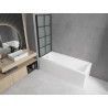 Mexen Cubik téglalap alakú kád 170 x 70 cm burkolattal és 1-szárnyú paravánnal 70 cm, fekete minta - 550317070X9307017077