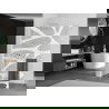 Mexen Kioto+ perete de duș cu raft Walk-in 100 x 200 cm, model alb, alb - 800-100-121-20-97