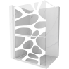 Mexen Kioto+ paravan de duş cu suport Walk-in 140 x 200 cm, model alb, alb - 800-140-121-20-97