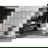 Mexen Kioto+ perete duș cu suport Walk-in 130 x 200 cm, model negru, alb - 800-130-121-20-77