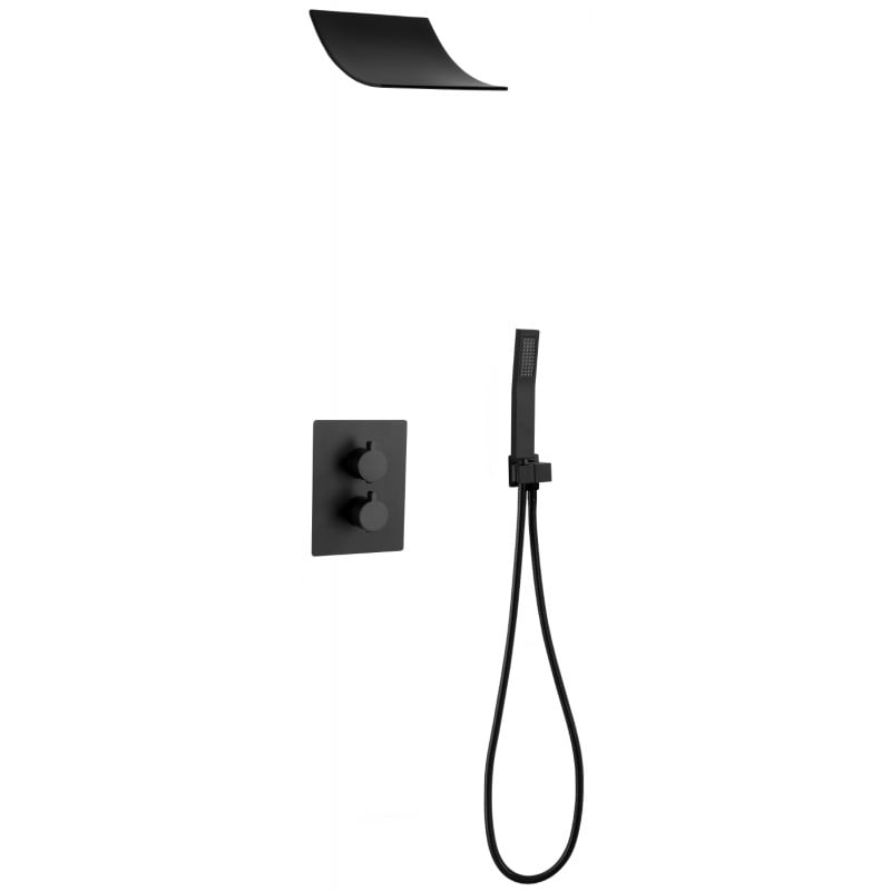 Mexen Salto beépített fekete zuhanykészlet - 7604-02-70