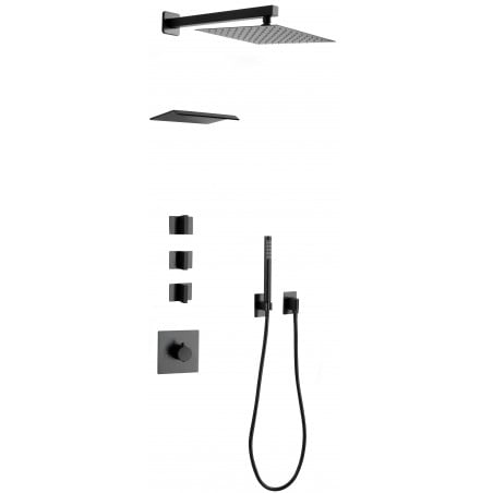 Mexen Boka set de duș încastrat, negru - 7603-03-70