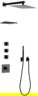 Mexen Boka fekete, rejtett zuhanykészlet - 7603-03-70
